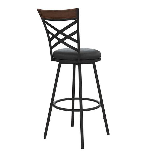 Avenue Greene Livie Upholstered Swivel Bar Stool Set Of 3 N A Overstock 30371598