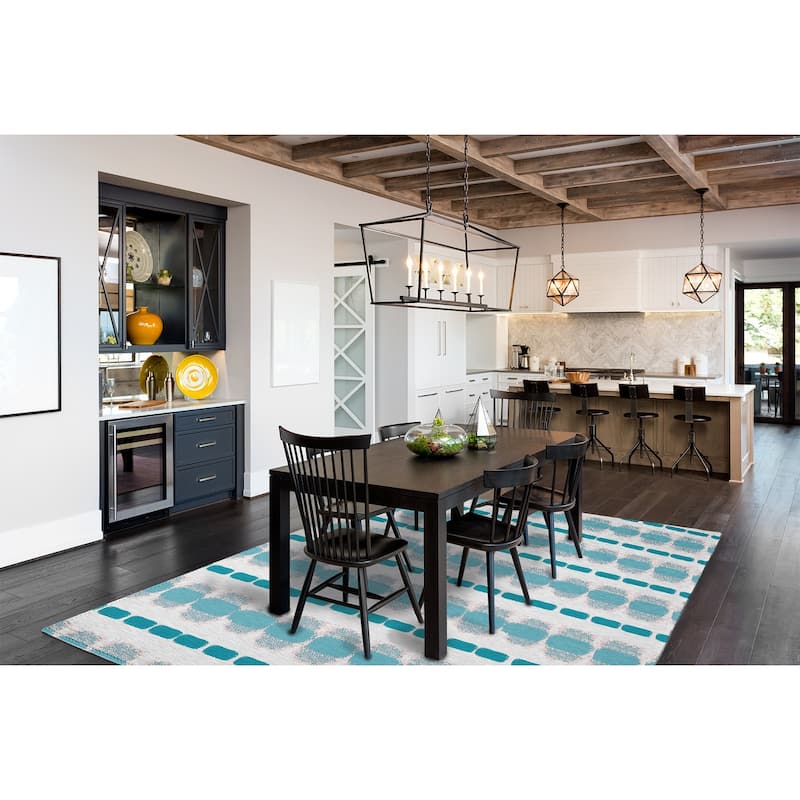 Watercolor Stripe Spring Chenille Rug
