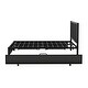 preview thumbnail 9 of 13, Black Metal Queen Size Storage Platform Bed with Twin Size Trundle and 2 Drawers