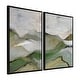preview thumbnail 9 of 13, Kate and Laurel Sylvie Beaded Whispers of the Hills 1 and 2 Framed Canvas Art Set by Nikita Jariwala 2 Piece Set 28x38 - Pewter