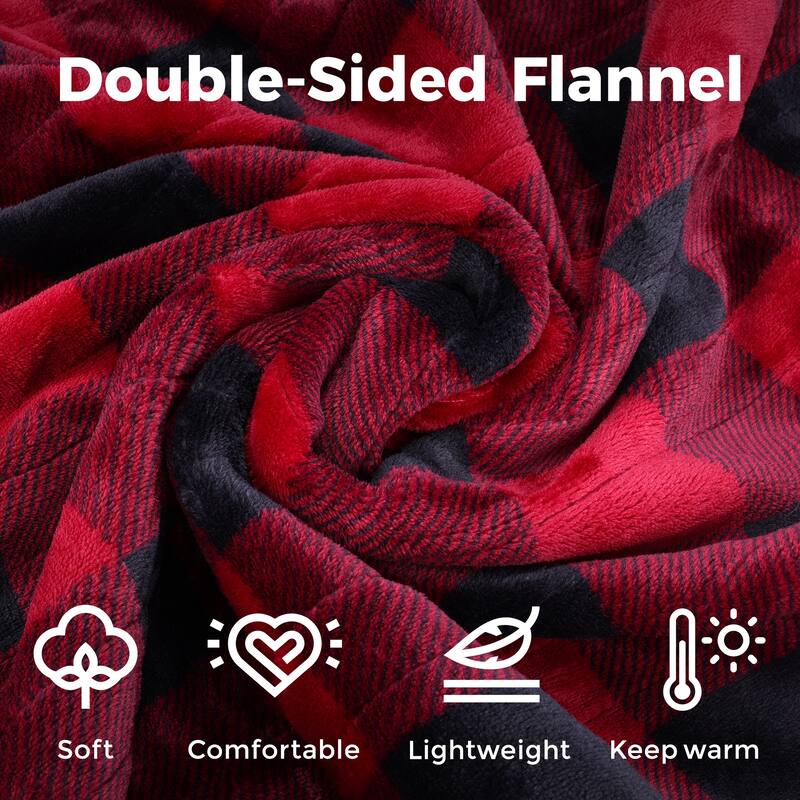 Electric Throw Flannel Heated Blanket
