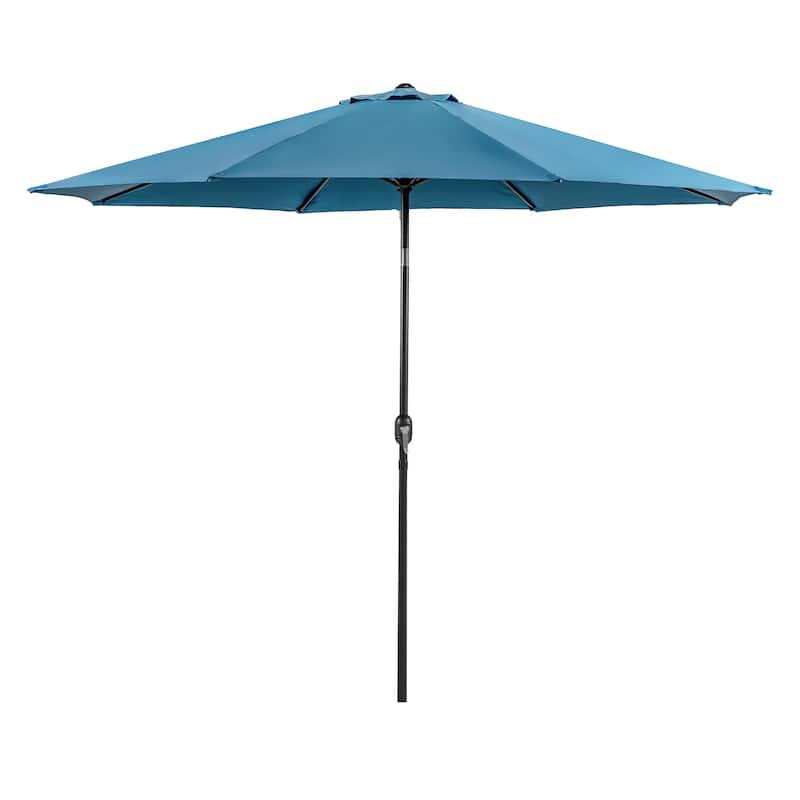 Maine 11-foot Steel Round Market Umbrella with Tilt and Crank by Furniture of America