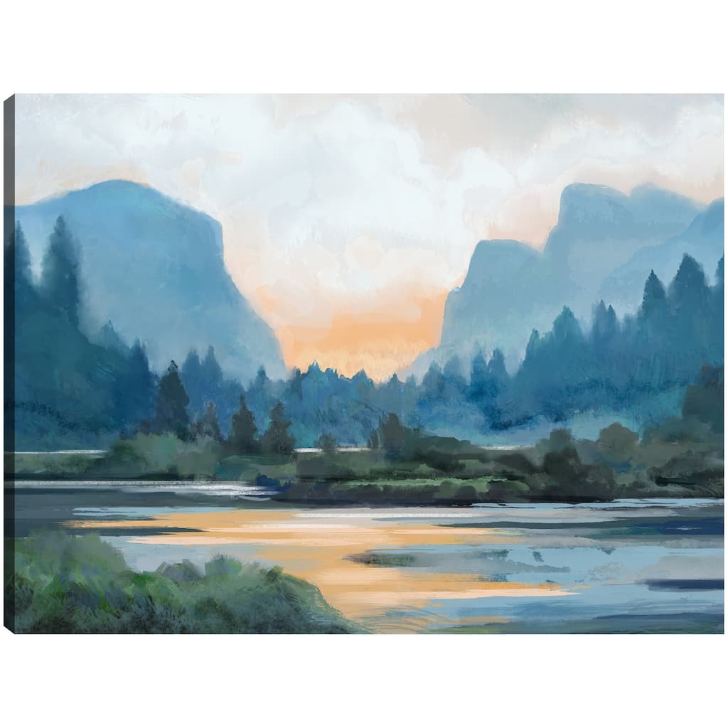 Mountain Sunset By Studio Arts Canvas Art Print