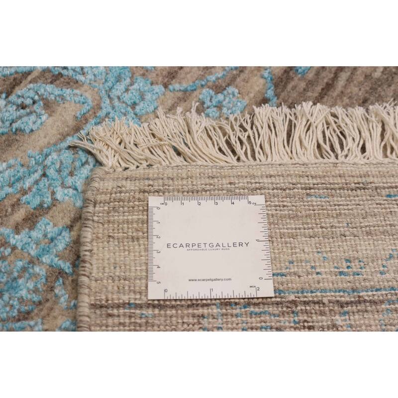 ECARPETGALLERY Hand-knotted Heritage Tan Silk, Wool Rug - 8'3 x 11'9