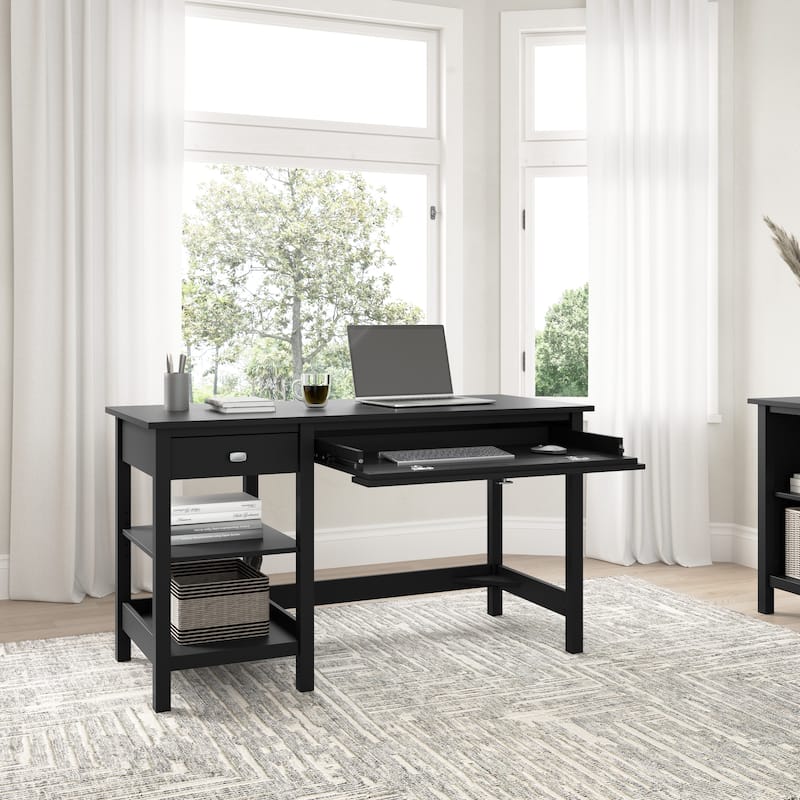 Broadview 54W Computer Desk with Shelves by Bush Furniture