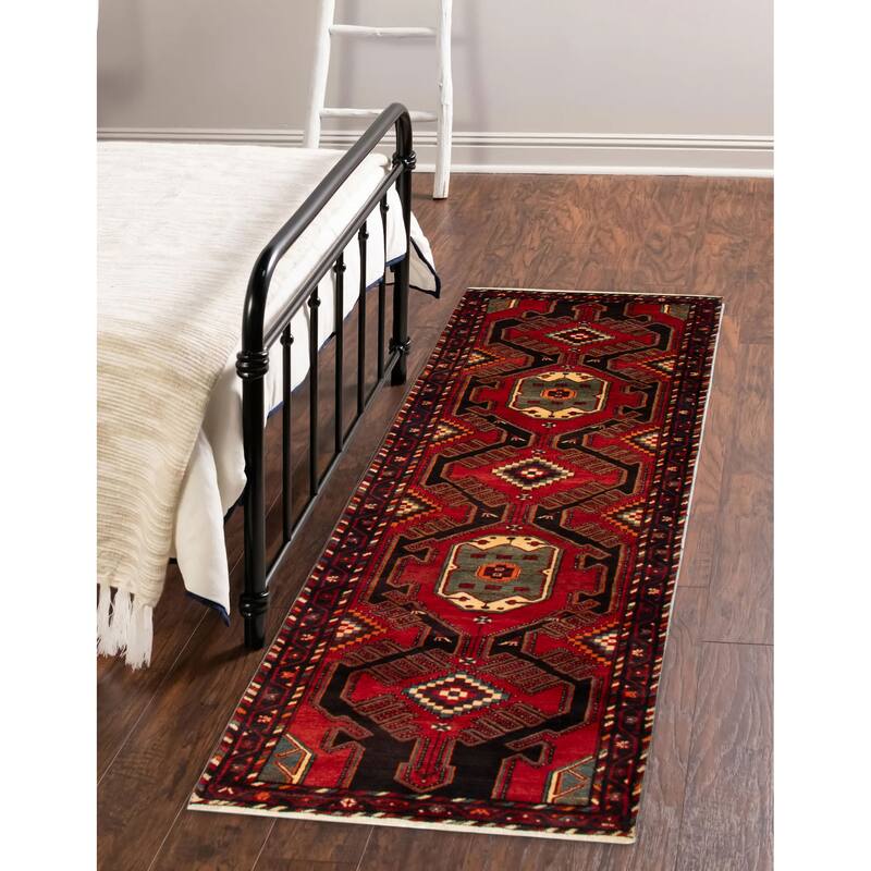 ECARPETGALLERY Hand-knotted Konya Red Wool Rug - 3'8 x 10'10