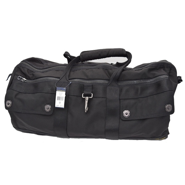 black military duffle bag