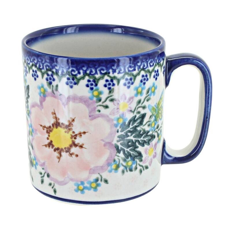 Blue Rose Polish Pottery Vena Mug - Apple Blossom