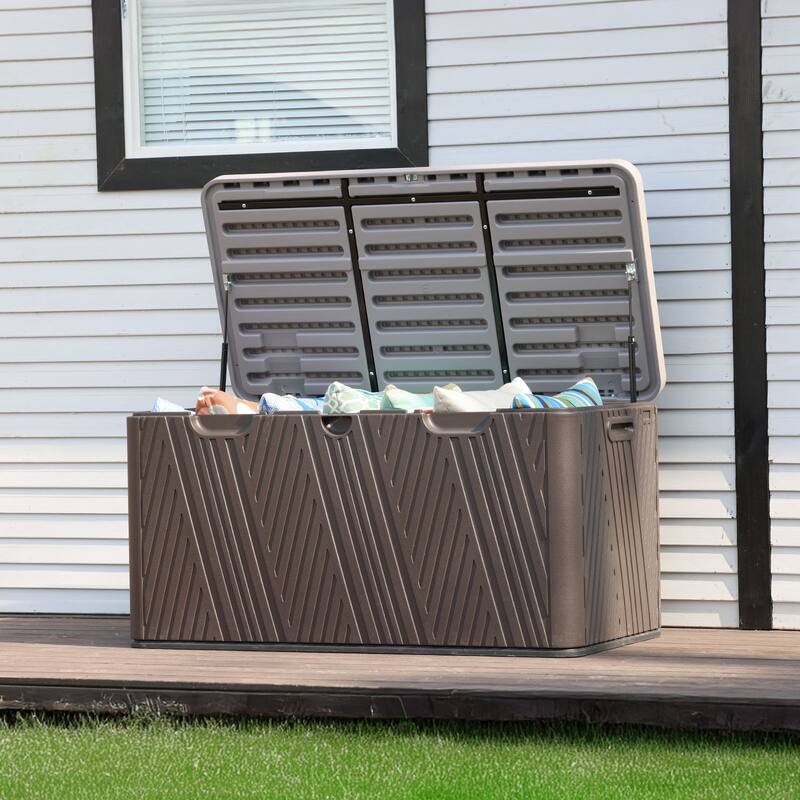 Aoodor Outdoor Lockable Storage Deck Box - 85 Gallon