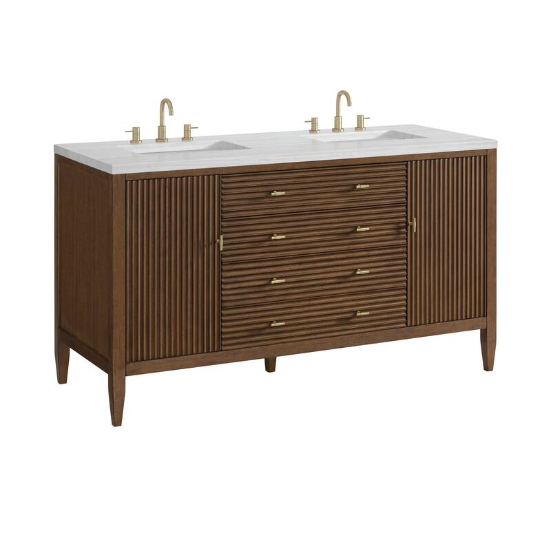 James Martin Vanities 485-V60D-3AF Myrrin 60" Double Basin Wood Vanity
