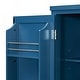preview thumbnail 28 of 36, reestanding Kitchen Pantry Cupboard Storage Cabinet with Door Shelves Blue