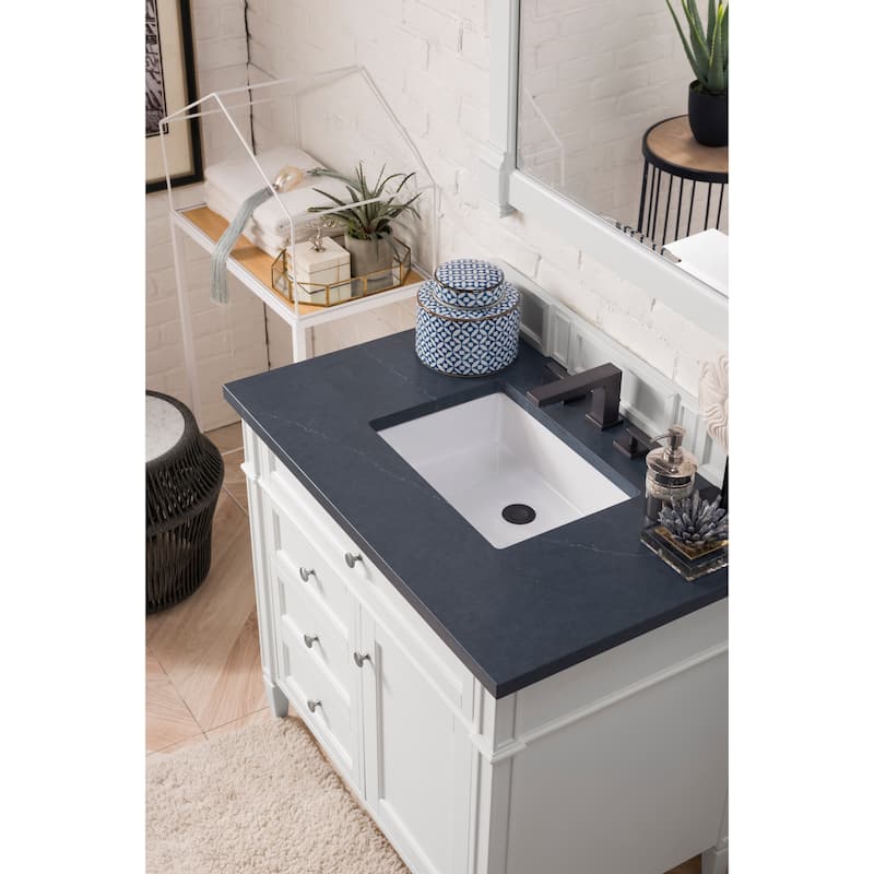 James Martin Vanities Brittany 36" Single Vanity, Bright White
