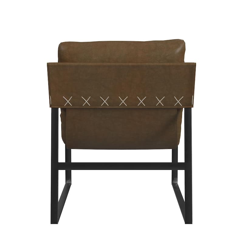 Cortney's Collection Varick Faux Leather Accent Chair