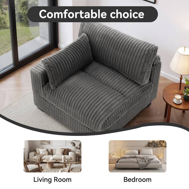 Plush Faux Fur Accent Sofa Chair