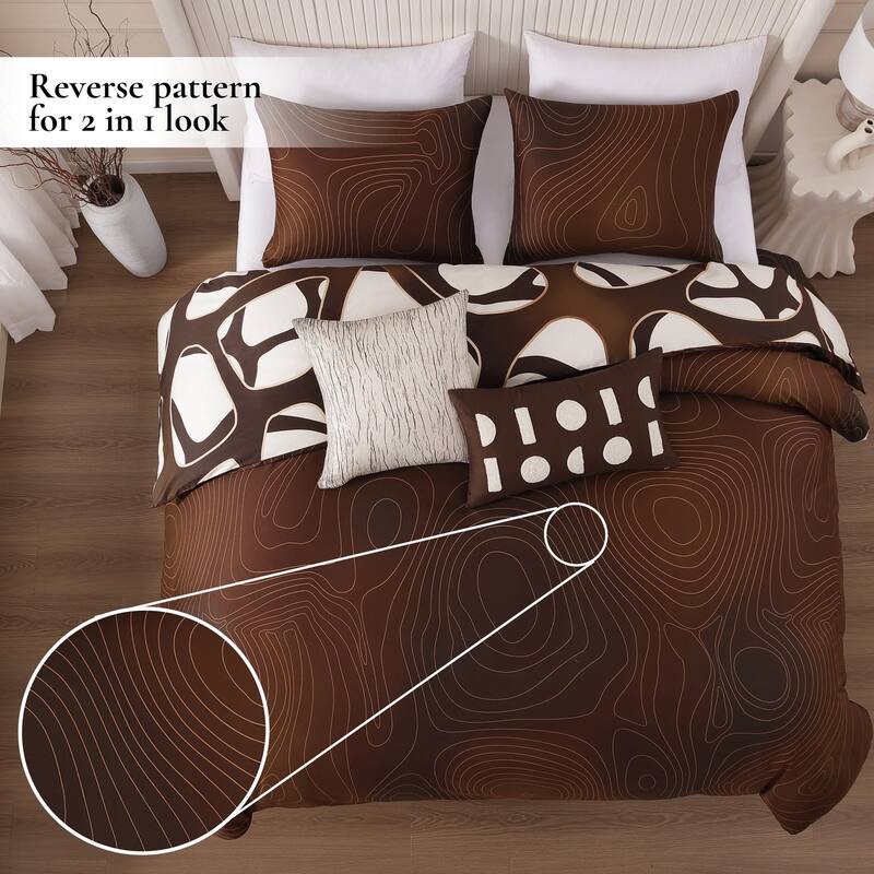 Bebejan Toffee Web 5 Piece Reversible Comforter Set