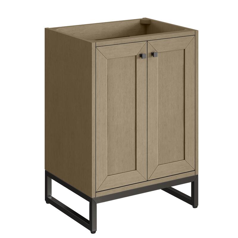 Chianti 24" Single Vanity, Walnut Whisper w/ White Composite Stone Top