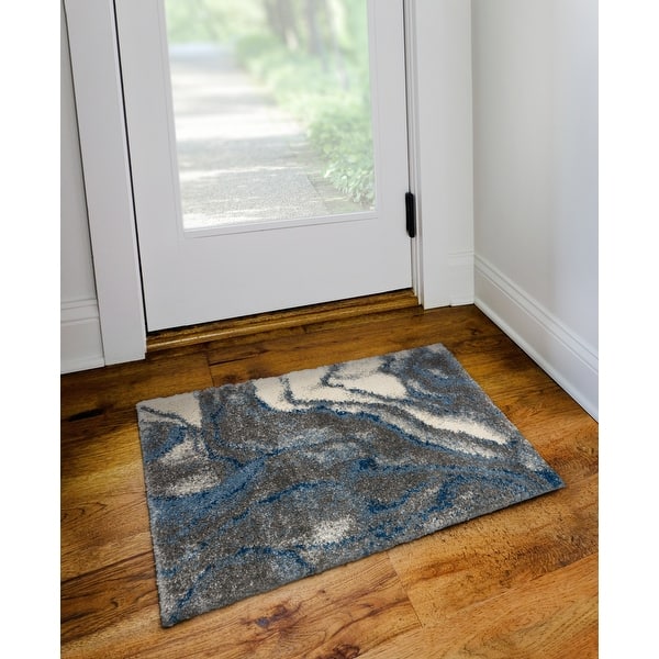 Safavieh Amherst Barkley 3 x 5 Ivory/Gold Indoor/Outdoor Abstract Mid-Century Modern Throw Rug