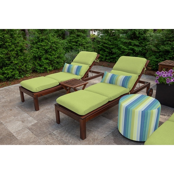 74 x 22 Outdoor Chaise Lounge Cushion in 7 fabric options