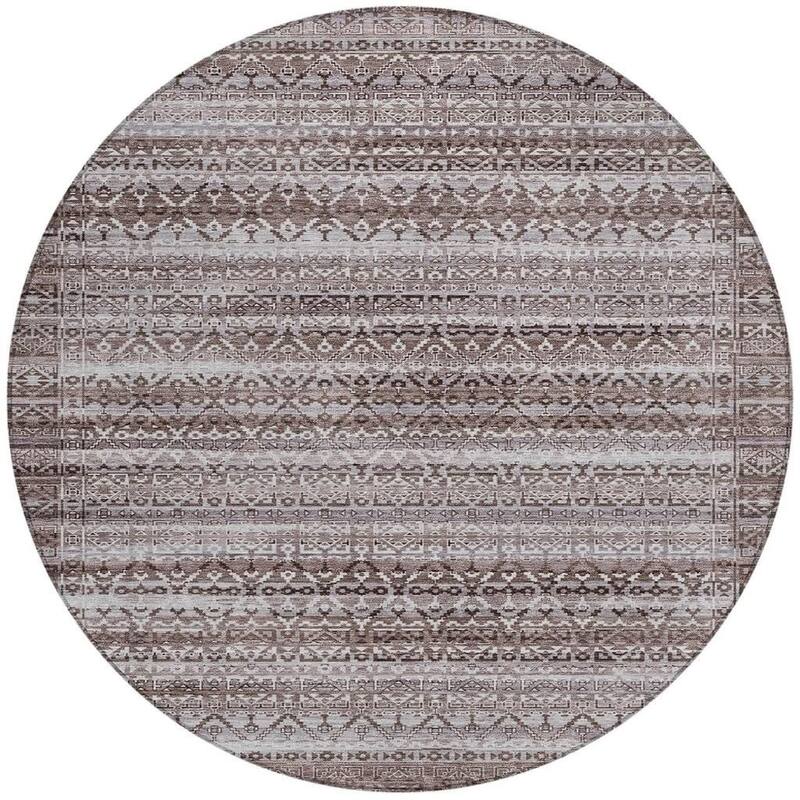 HomeRoots Striped Transitional Rectangle Outdoor Rug