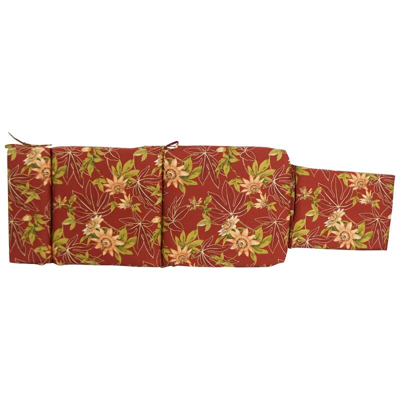 Blazing Needles All-Weather Indoor/Outdoor Steamer Lounger Cushion