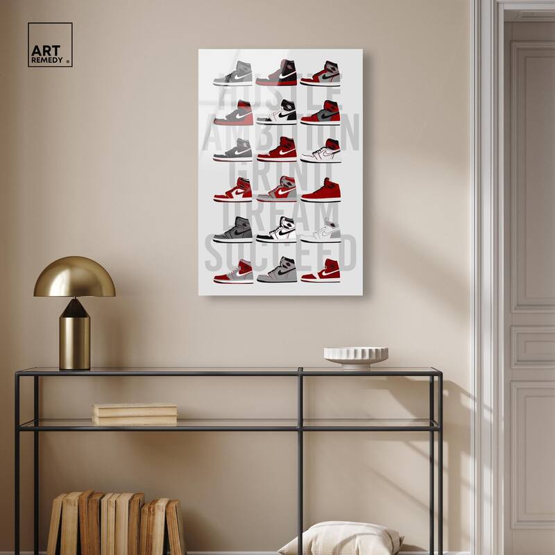Ambition Grind Sneakers Acrylic by Art Remedy, Ready to Hang