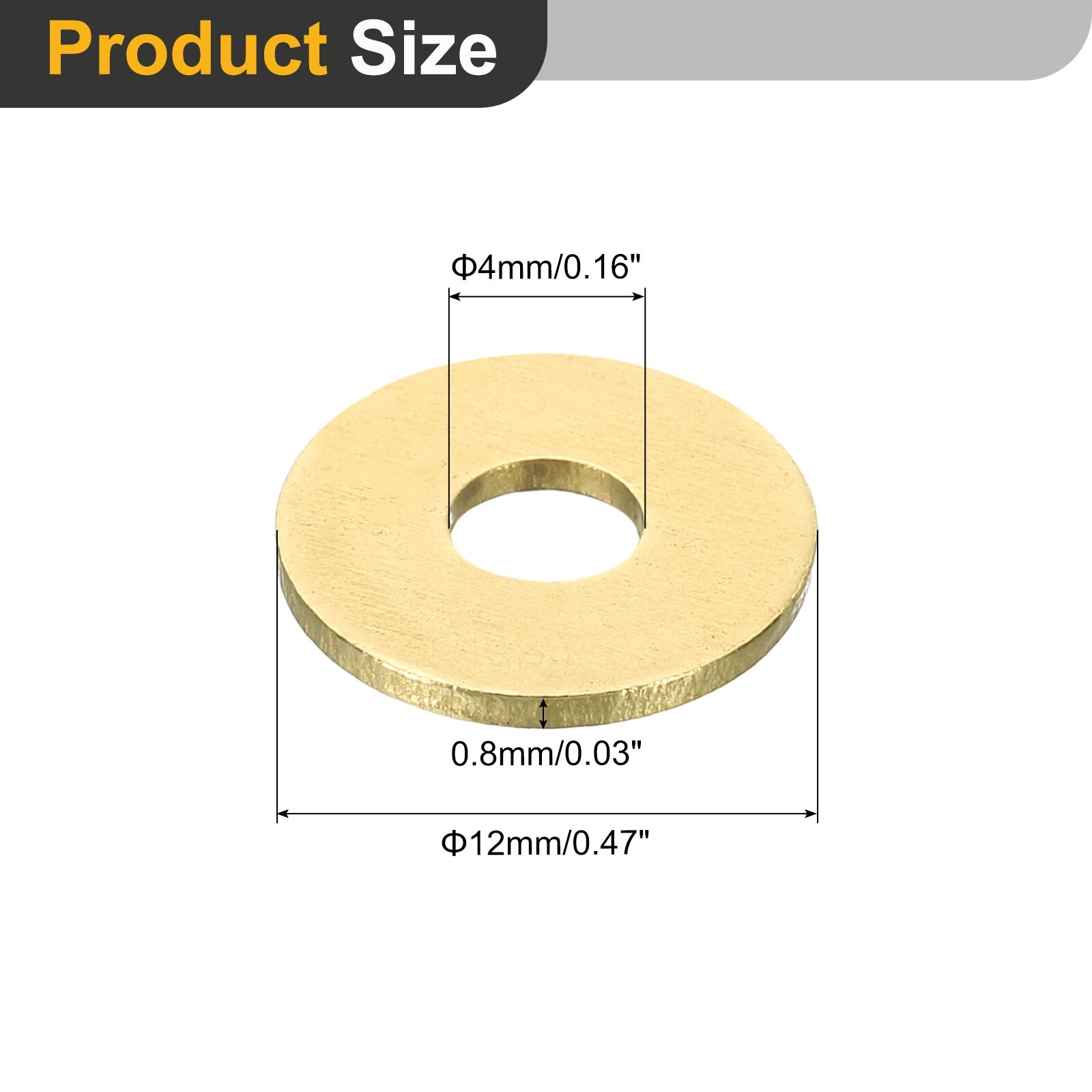 Flat Washer, Brass Ring Flat Washers Metal Sealing Gasket Ring for Screws Bolt Nut
