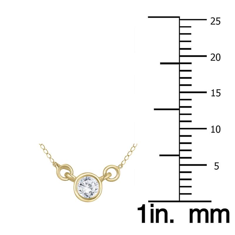Marquee 1/4 Carat Diamond Bezel Pendant in 14K Yellow Gold