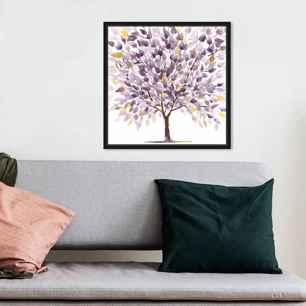 Shop Oliver Gal Amethyst Tree Floral And Botanical Wall Art Framed Canvas Print Botanicals Purple White Overstock 31793699