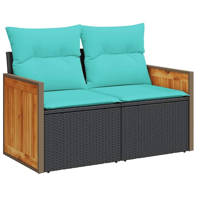 vidaXL Patio Sofa Set with Cushions Outdoor Furniture 9/11 Piece Poly Rattan