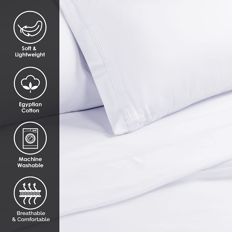 Superior Egyptian Cotton 1500 Thread Count Pillowcase - (Set of 2)