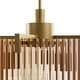 preview thumbnail 8 of 10, Hunter + Jasmine Roth Ontario Ribbed Glass Pendant Chandelier - Foyer, Dining Room, Kitchen Table or Island - Transitional, Glam