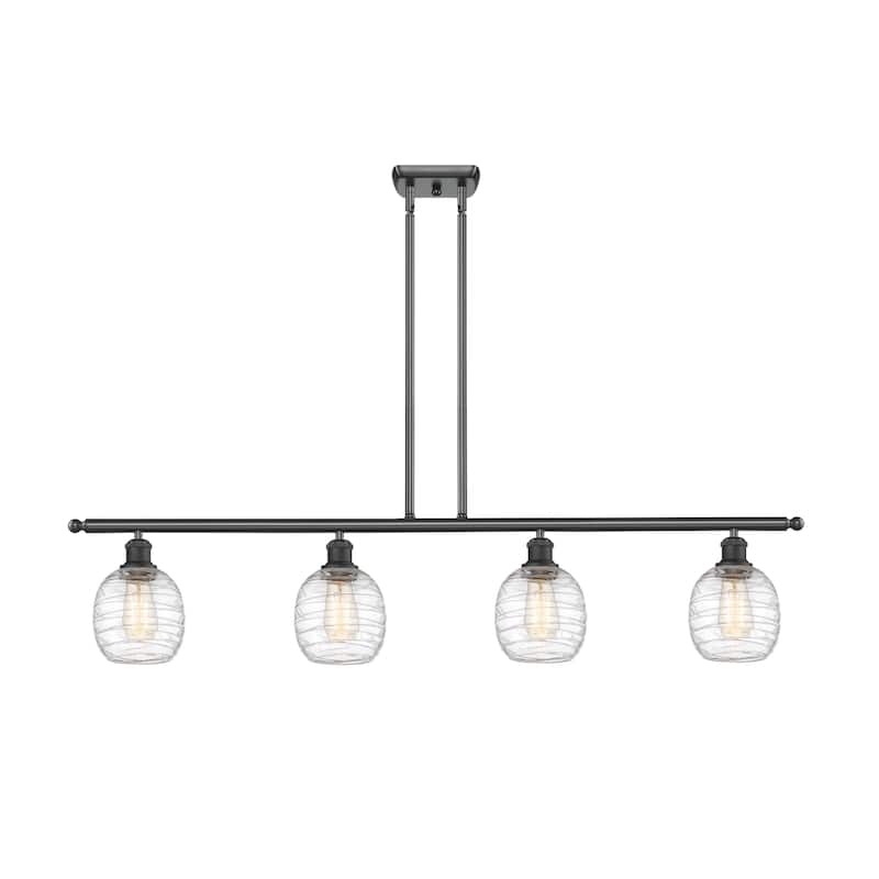 Innovations Lighting 516-4I-10-48 Belfast Linear Belfast 4 Light 48" - Matte Black / Deco Swirl