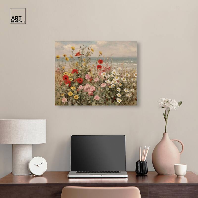 Misty Ocean Field II Canvas by Art Remedy, Gallery Wrapped