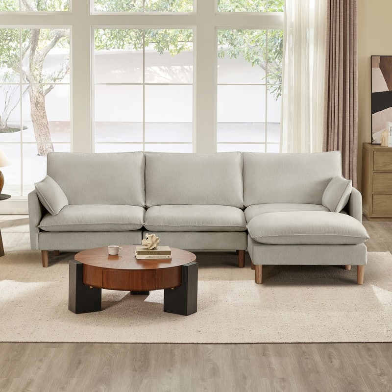 Spruce & Spring Oversized Couch Modular Sectional Sofa for Living Room