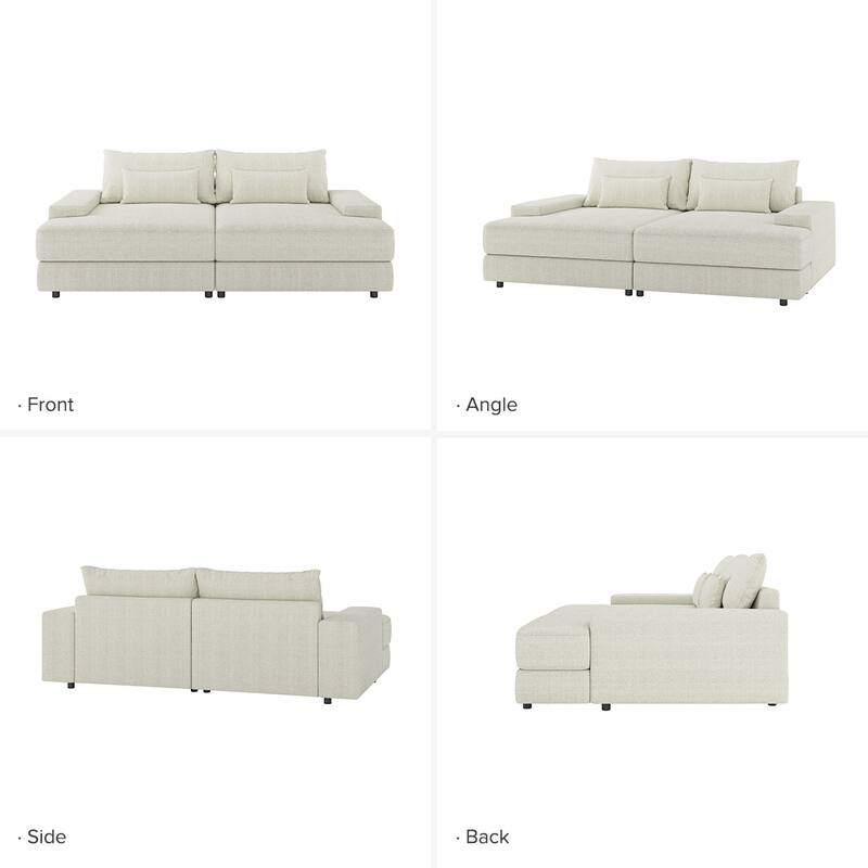 Conradus Modren Oversize 57" Deep Square Arm Sofa by HULALA HOME