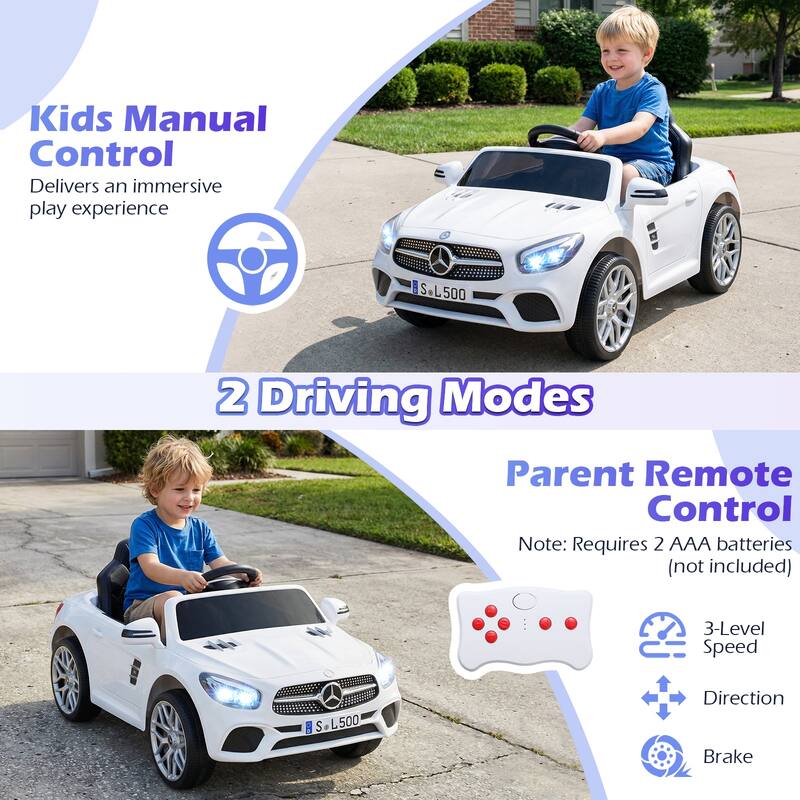 Gymax Licensed Mercedes-Benz SL R231 Kids Ride on Car 12V Electric