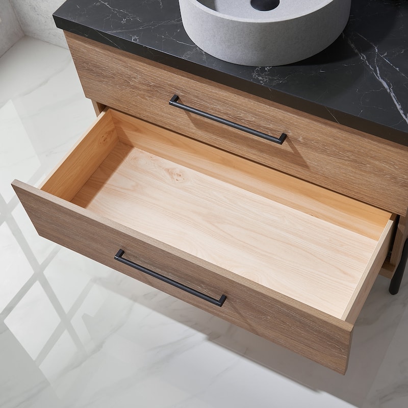 Trento Bath Vanity with Sintered Stone Top with Concrete Sink (C)