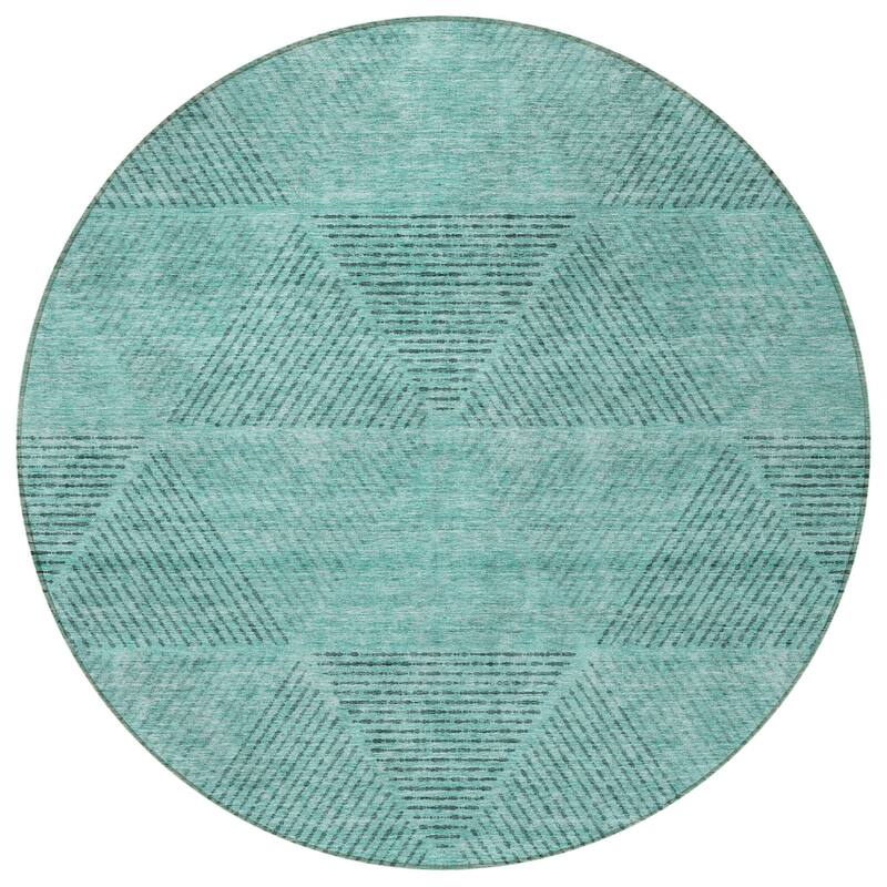 HomeRoots Geometric Transitional Rectangle Outdoor Rug