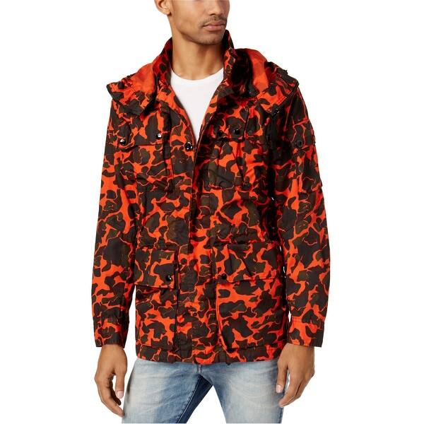 Shop G Star Raw Mens Camouflage Jacket Orange Xx Large Overstock 29424233
