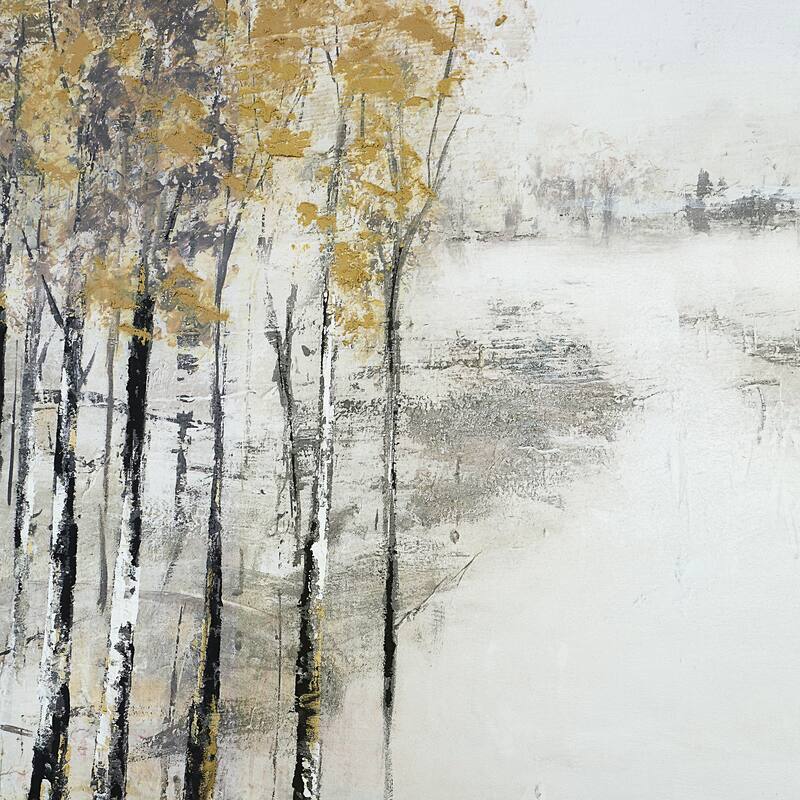 Illia 60" H x 40" W Canvas Art, Beige