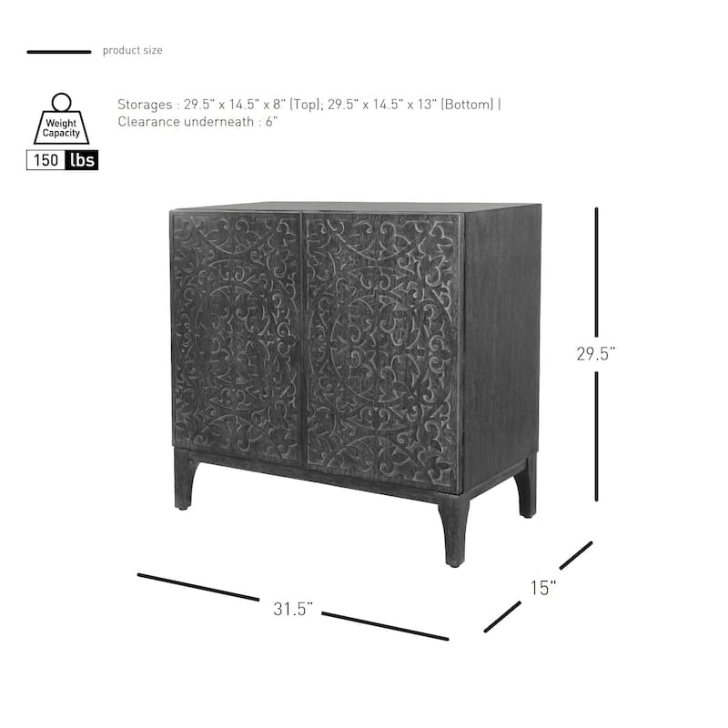 NPD Furniture Margie 2-Door Accent Cabinet