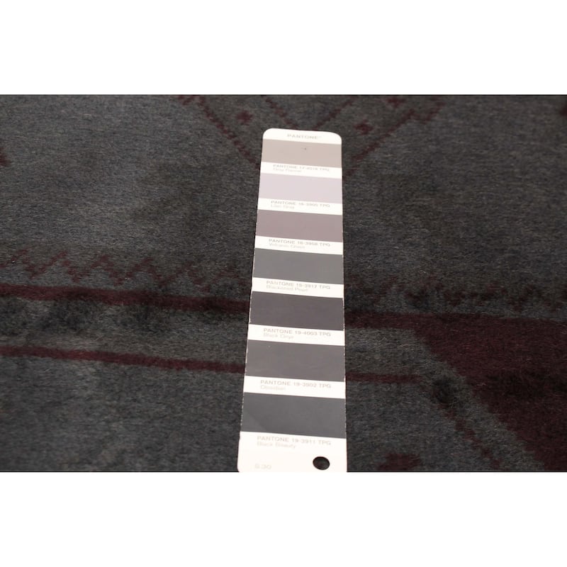 ECARPETGALLERY Hand-knotted Color Transition Charcoal Wool Rug - 2'8 x 8'3