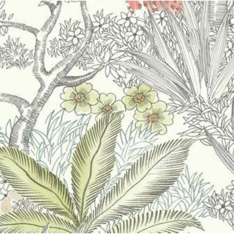 Flowering Desert Wallpaper, 27 in. x 27 ft Covers 60.75 sq.ft, - 27 in x 27 ft = 60.75 sq ft