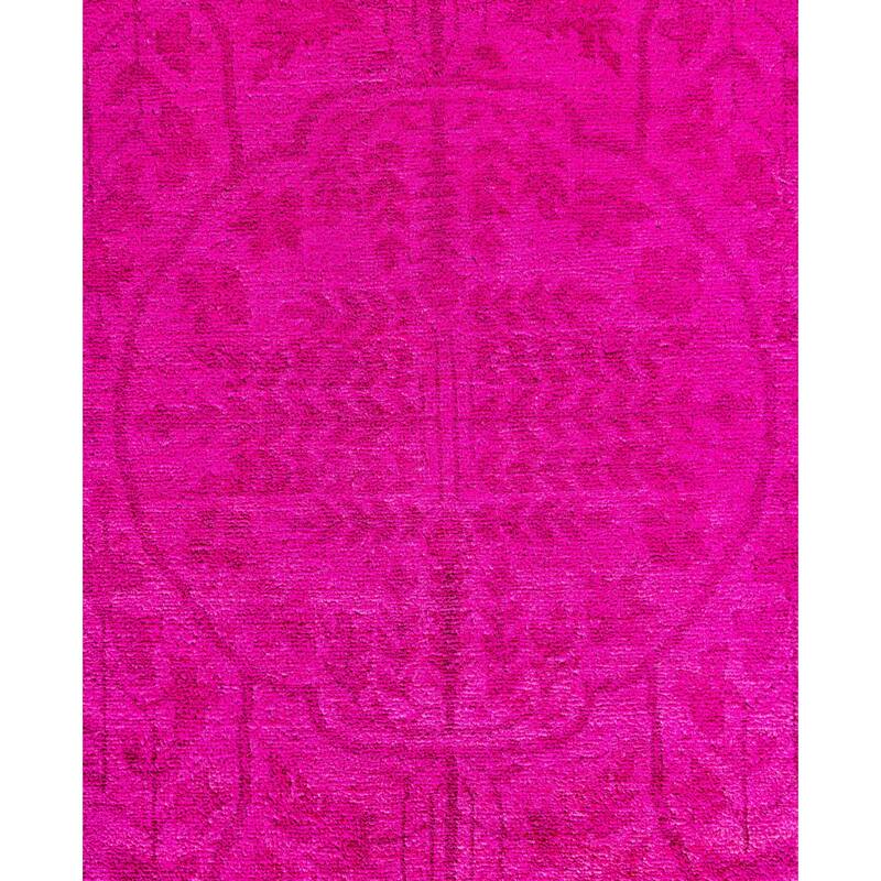 Overdyed One-of-a-Kind Hand-Knotted Area Rug - Pink - 8' 0" x 10' 5"