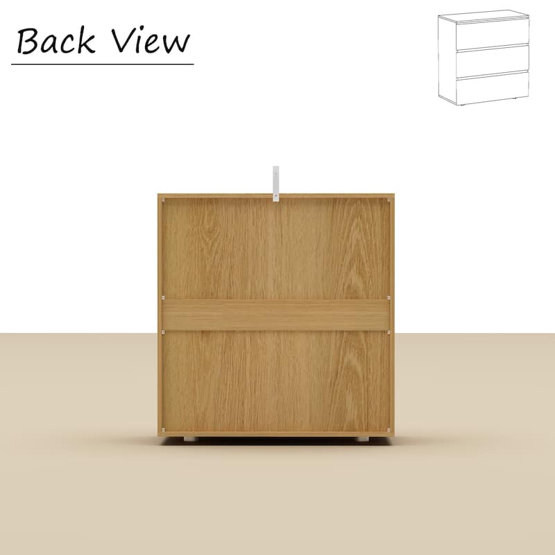3 Drawer 32.3"H x 30.3" W Nightstand Chest Cabinet Dresser Bedroom Storage