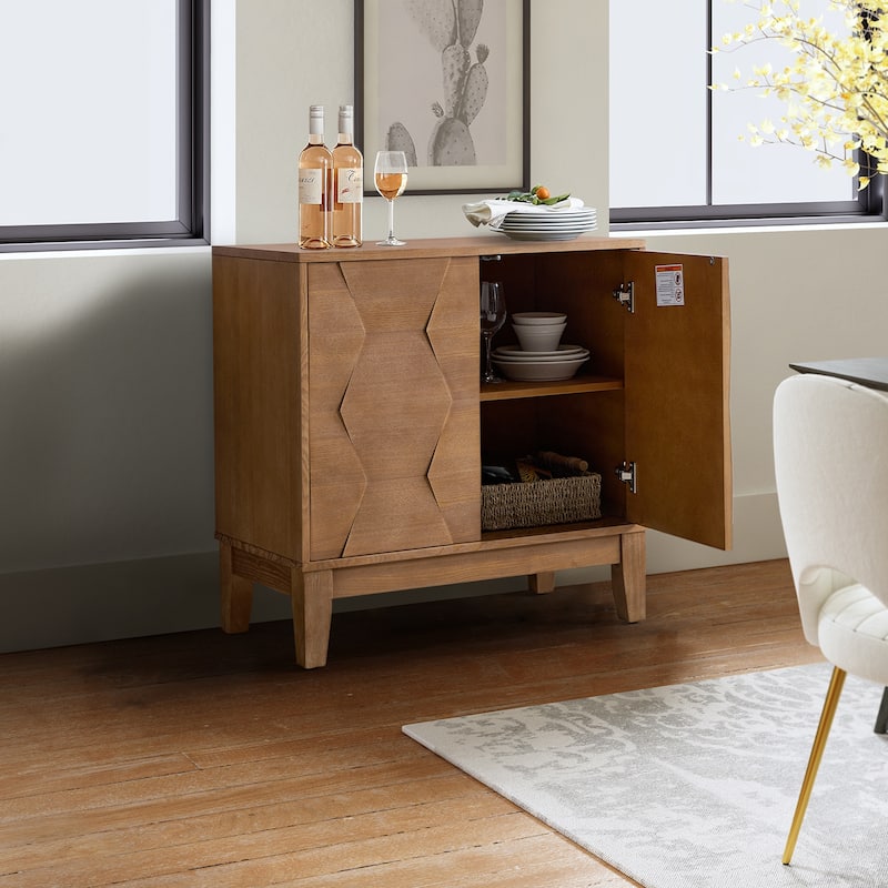 Martina Modern 2-door Ample Storage Cabinet With Adjustable Shelves By HULALA HOME