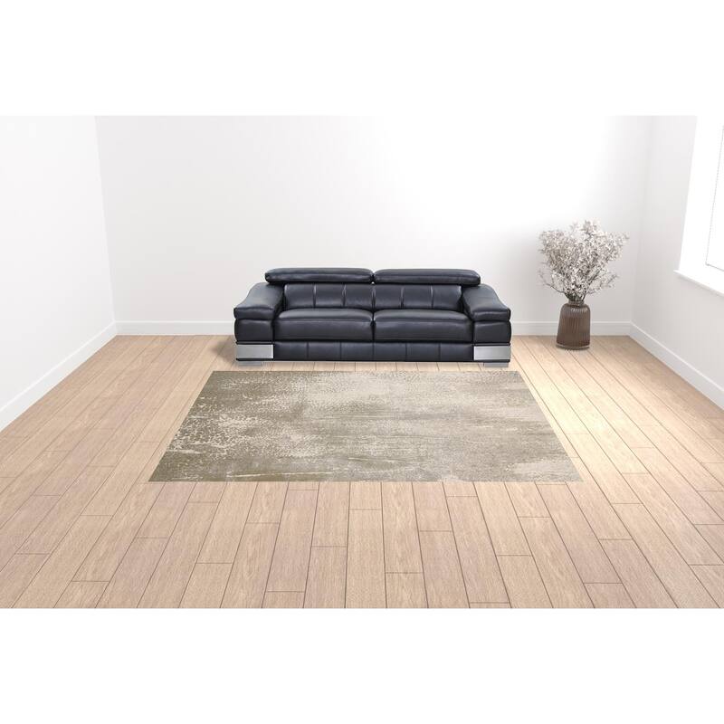 Zero Abstract Area Rug By HomeRoots - 9' x 12'