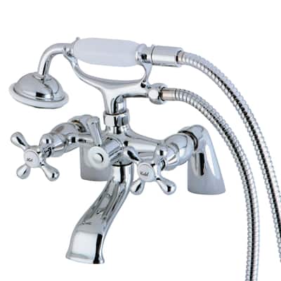 Kingston Brass Deck Mount Clawfoot Tub Faucet with Hand Shower