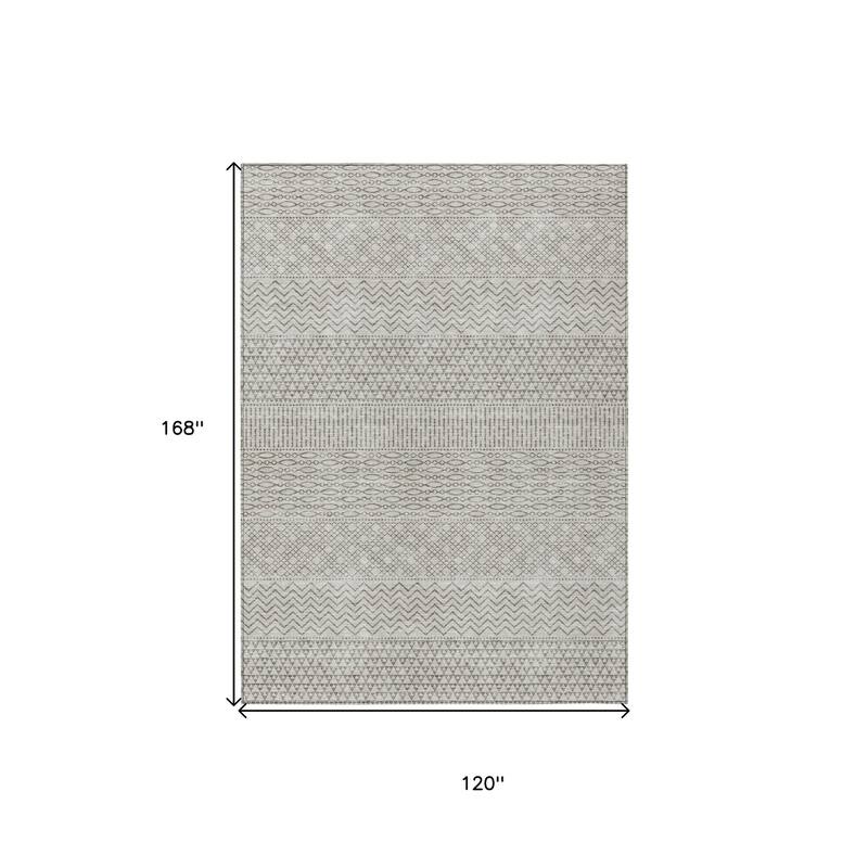 HomeRoots Chevron Modern Rectangle Outdoor Rug