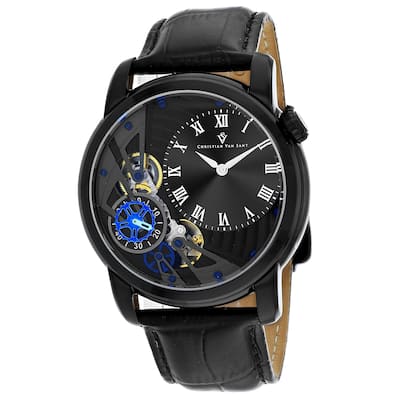 Christian Van Sant Men's Sprocket Auto-Quartz Black Dial Watch - CV1550 - 6 (36)